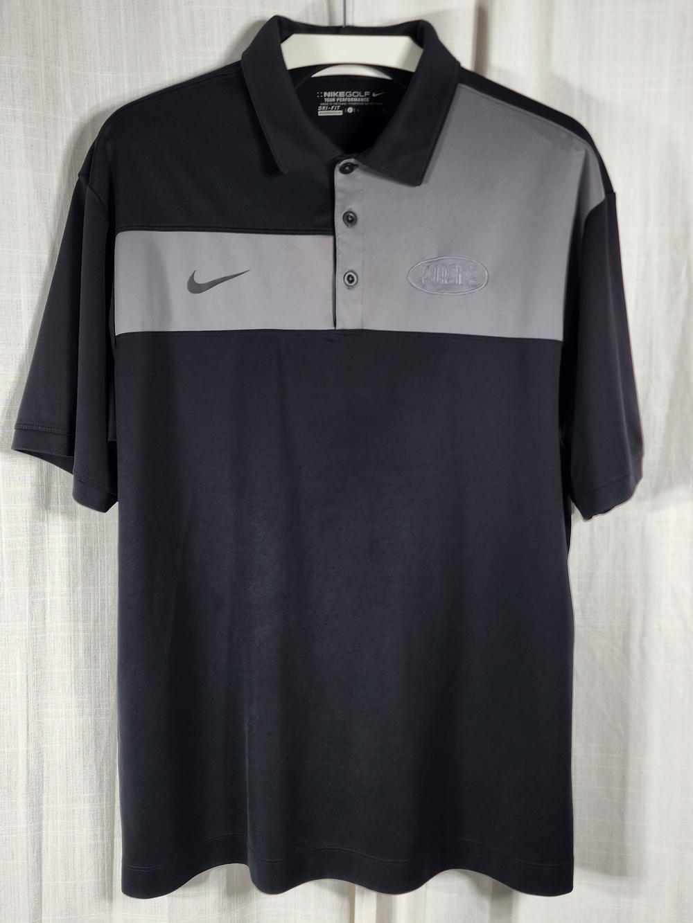 Nike Golf Men's Black and Gray Polo Shirt